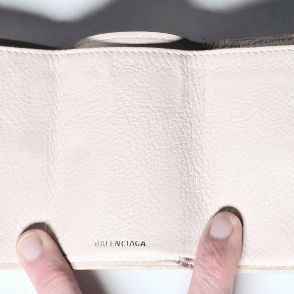 Balenciaga Pink Mini Paper Compact Wallet - Picture 6 of 8